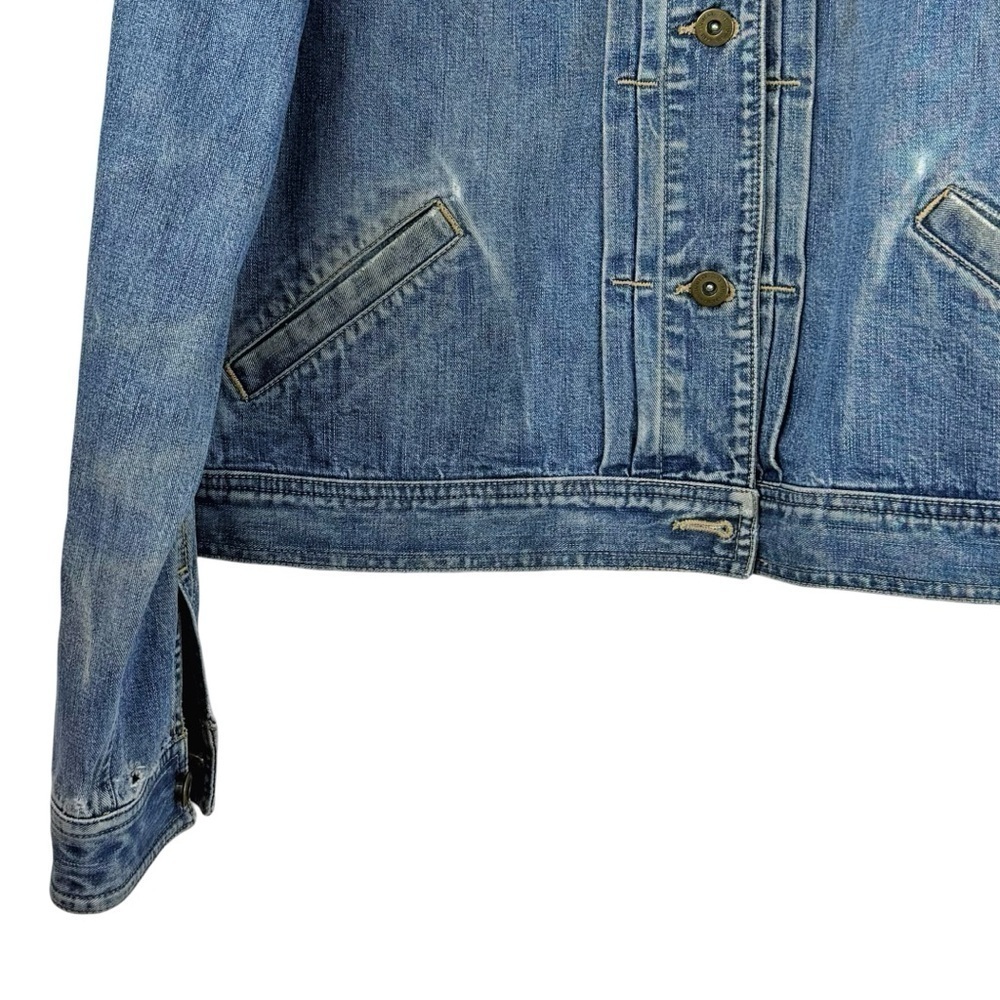 VINTAGE LIZ CLAIBORNE 80's/90's Womens Chic Light Denim Jacket w 4 Pockets M - Picture 3 of 7